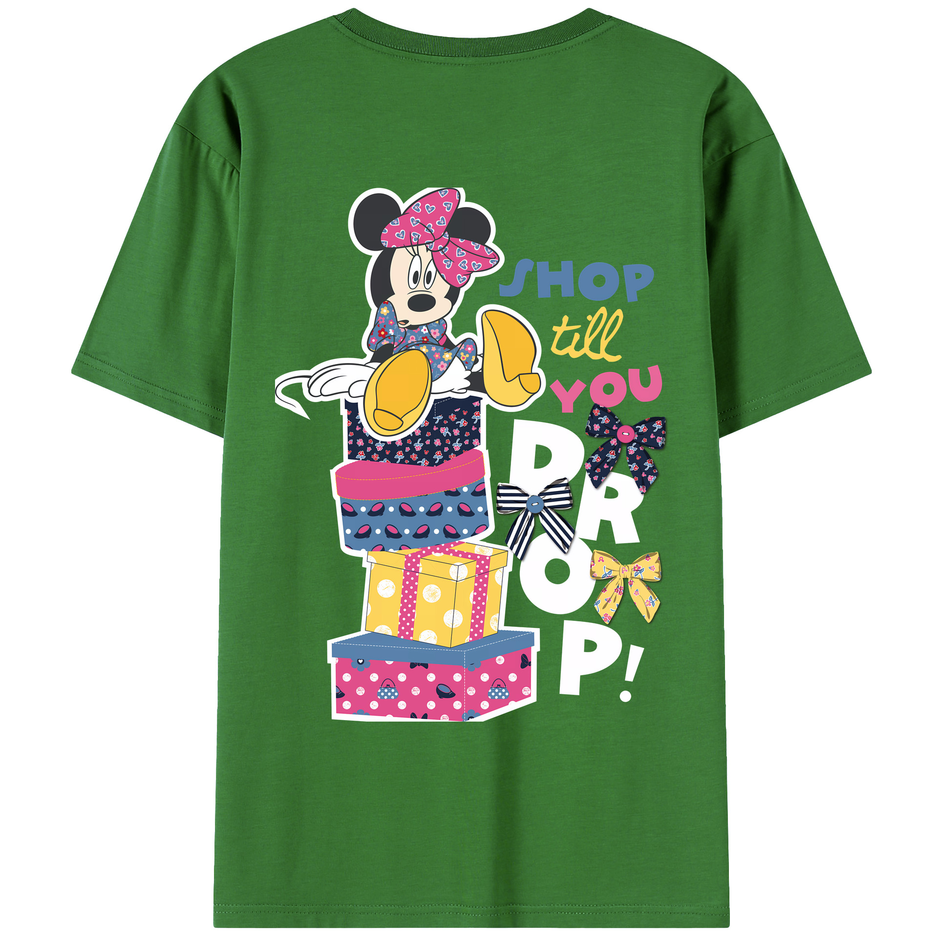 （画像用） ミッキーマウス Mickey Mouse レディース半袖Tシャツ(バックプリント)